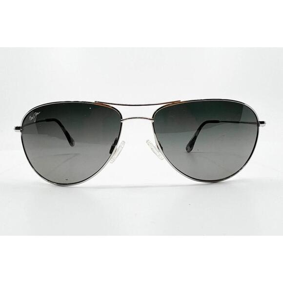 Maui Jim Sea Horse MJ 772-17 Silver Gray Sunglasses 60-15-143 8975